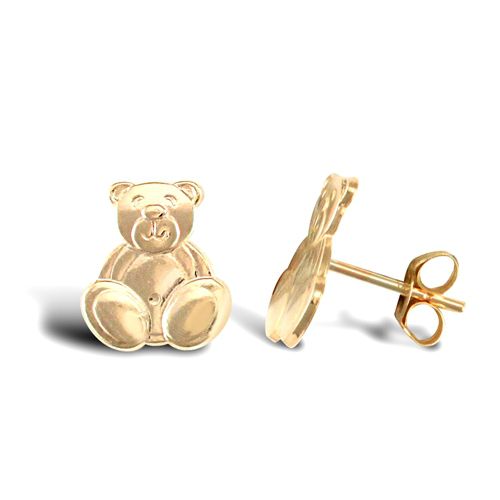 9ct Yellow Teddy Bear Stud Earrings – Imperial Time