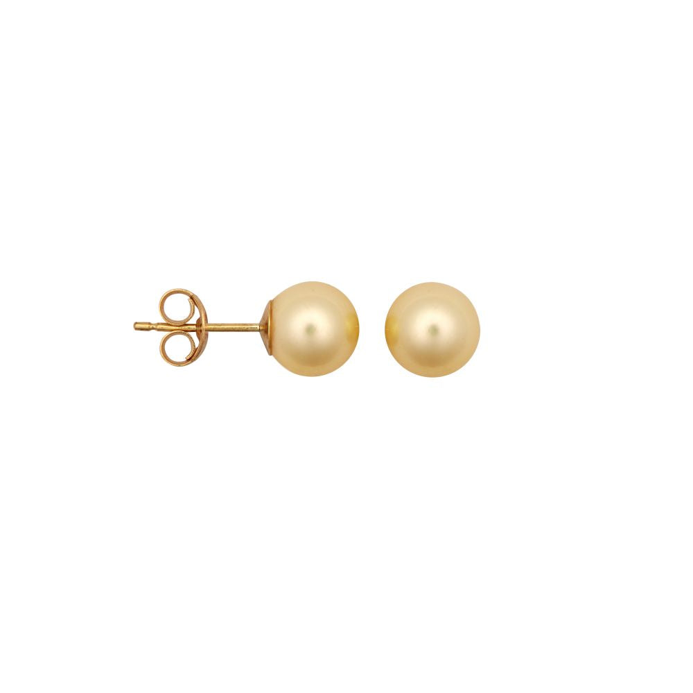 6-7mm premium quality cream cultured pearl Stud Earrings with a 9ct yellow gold post and butterfly fitting. – Imperial Time