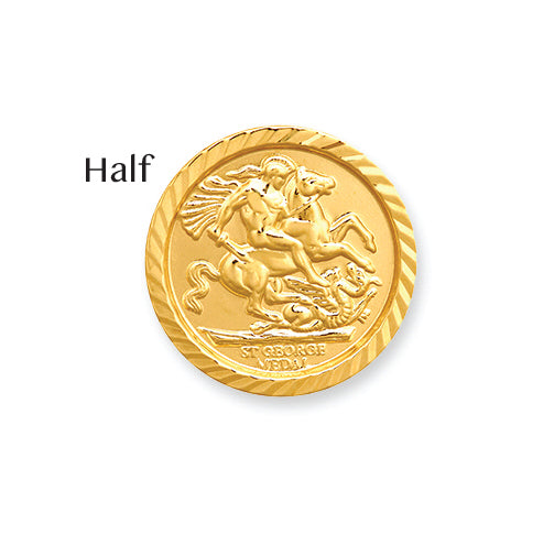 9ct Gold George & Dragon Half Sovereign Size Insert – Imperial Time