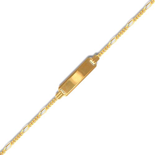 9ct Gold Fine Figaro ID Bracelet – Imperial Time