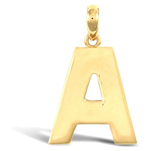 9ct Yellow Gold Plain Initial Pendant – Imperial Time