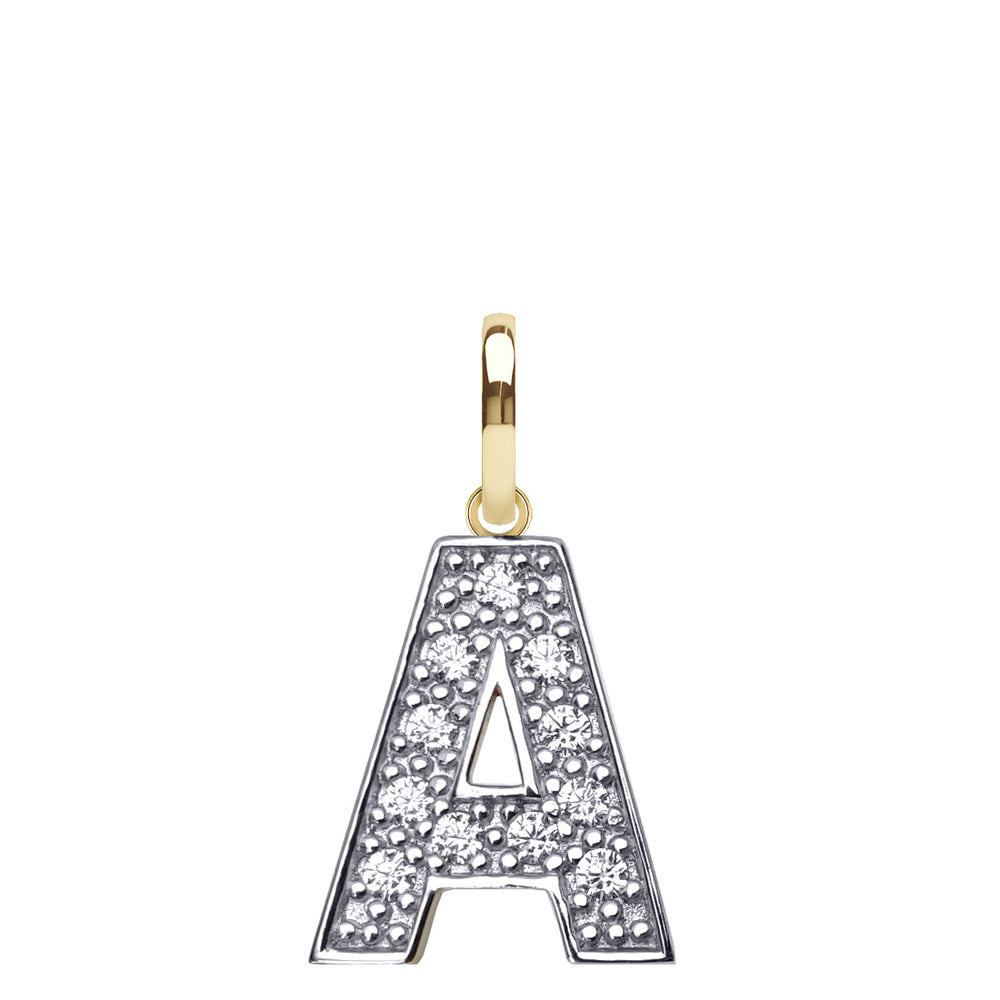 9ct Yellow Gold Cubic Zirconia Initial Pendant – Imperial Time