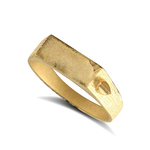 9ct Yellow Gold Initial Blank Ring – Imperial Time