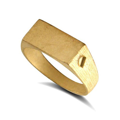 9ct Yellow Gold Initial Blank Ring – Imperial Time
