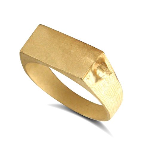 9ct Yellow Gold Initial Blank Ring – Imperial Time