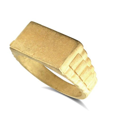 9ct Yellow Gold Initial Blank Ring – Imperial Time