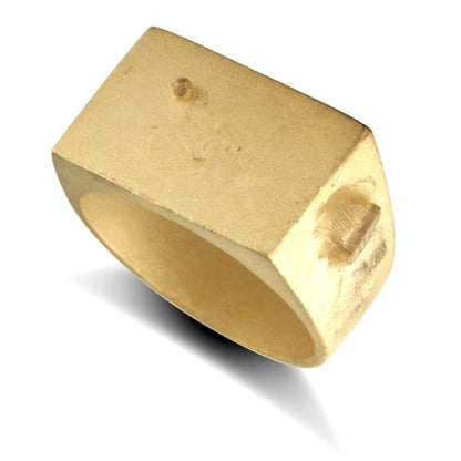 9ct Yellow Gold Initial Blank Ring – product view