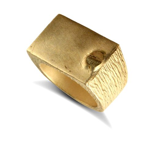 9ct Yellow Gold Initial Blank Ring – Imperial Time