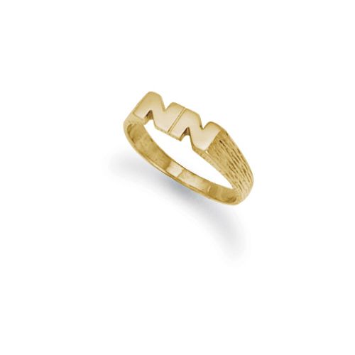 9ct Yellow Gold Initial Blank Ring – Imperial Time