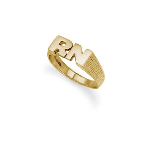 9ct Yellow Gold Initial Blank Ring – Imperial Time