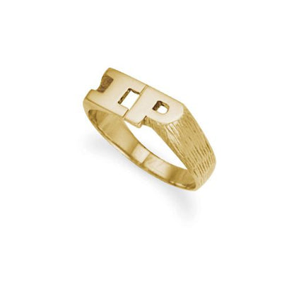 9ct Yellow Gold Initial Blank Ring – Imperial Time