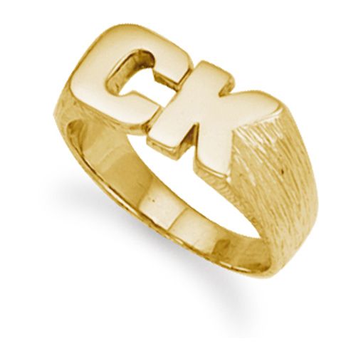 9ct Yellow Gold Initial Blank Ring – Imperial Time