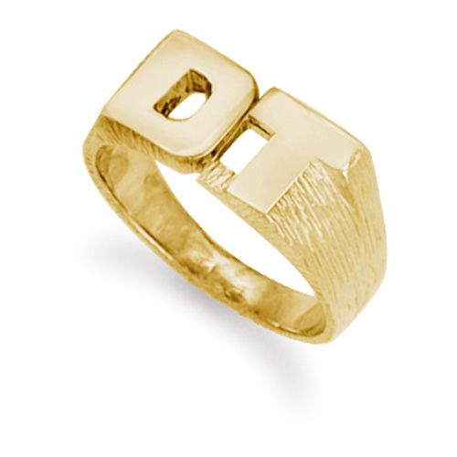 9ct Yellow Gold Initial Blank Ring – Imperial Time