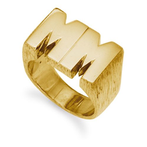 9ct Yellow Gold Initial Blank Ring – Imperial Time