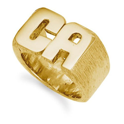 9ct Yellow Gold Initial Blank Ring – Imperial Time