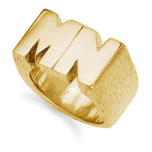 9ct Yellow Gold Initial Blank Ring – Imperial Time