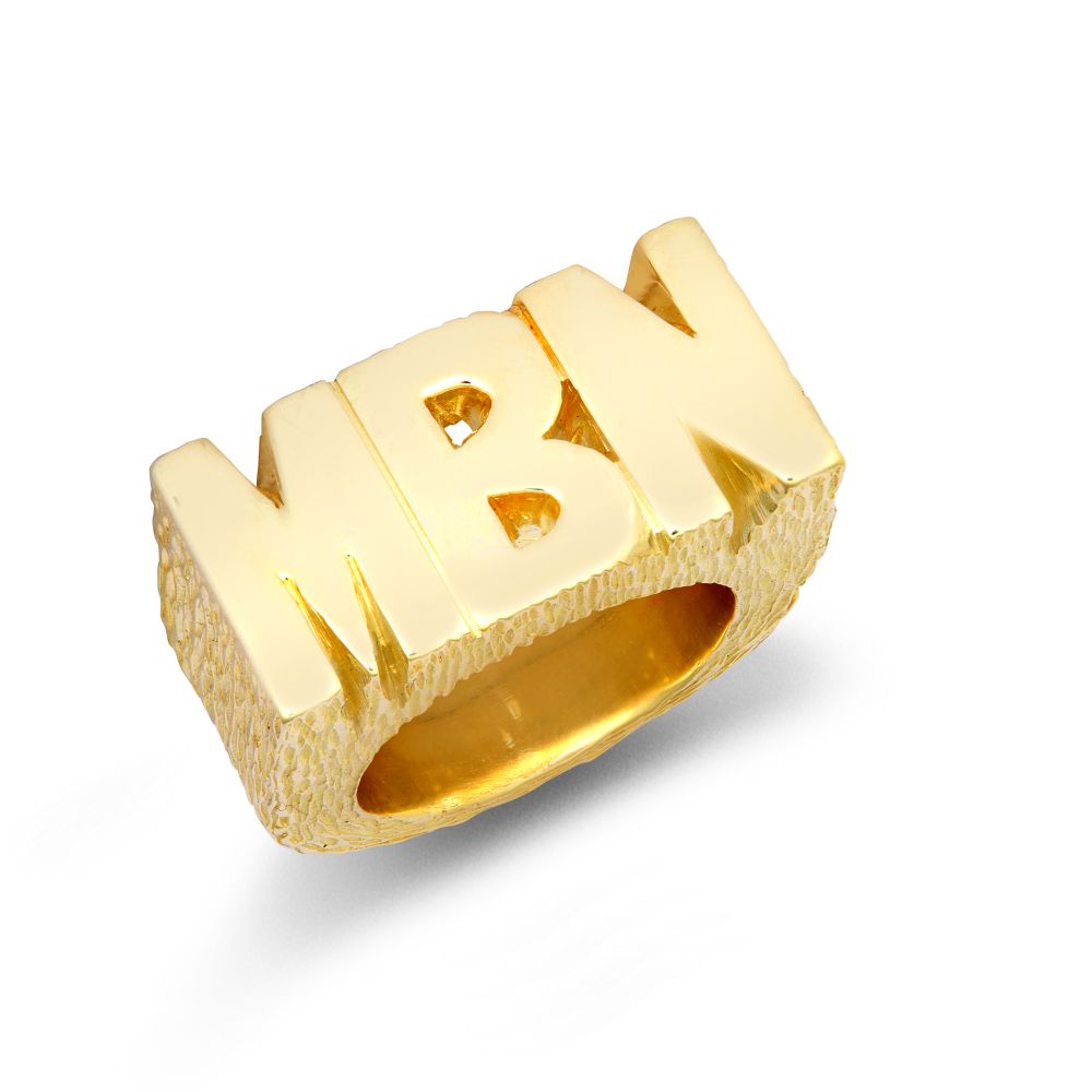 9ct Yellow Gold Initial Blank Ring – Imperial Time