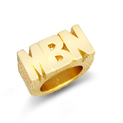 9ct Yellow Gold Initial Blank Ring – Imperial Time