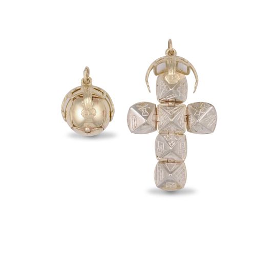 9ct Yellow Gold Masonic Ball - Silver interior – product view