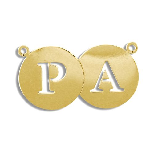 9ct Yellow Gold Personalised Initial Discs – Imperial Time