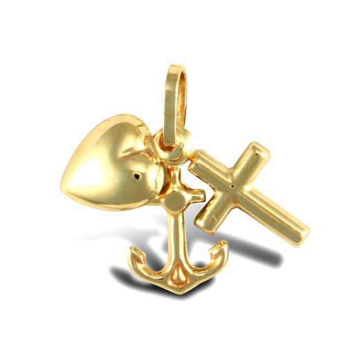 9ct Gold Faith Hope & Charity Charm – Imperial Time