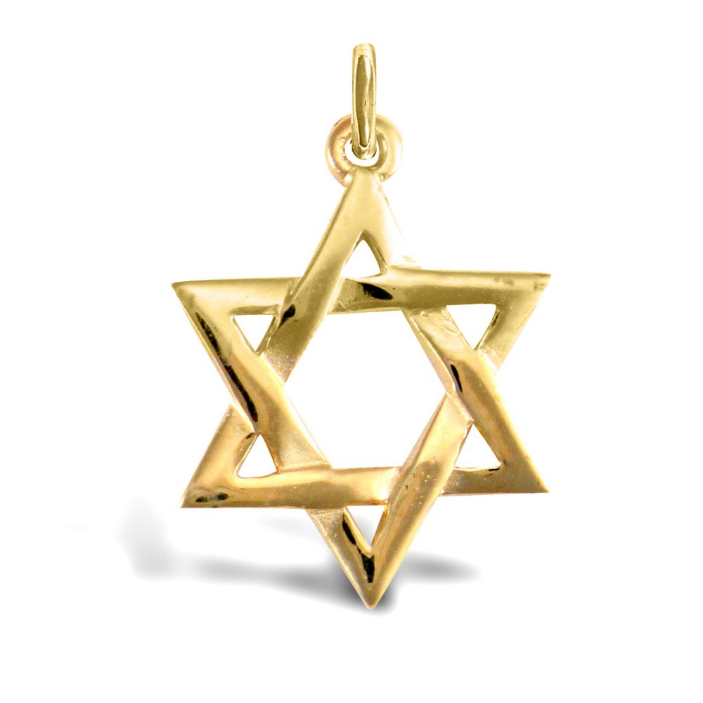 9ct Yellow Gold Star Of David Pendant – Imperial Time