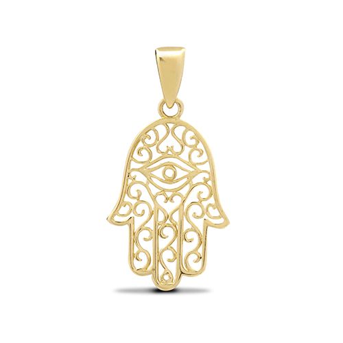 9ct Yellow Gold Hamsa 5 Hand Charm Pendant – Imperial Time