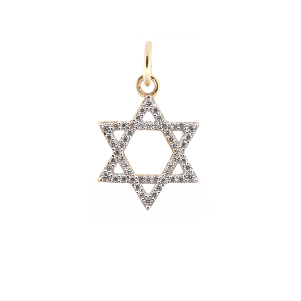 9ct Yellow Gold Cubic Zirconia set Star Of David Pendant – Imperial Time