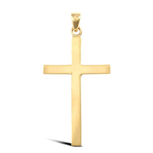 9ct Yellow Gold Plain Solid Cross – Imperial Time