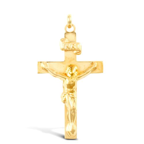 9ct Yellow Gold Plain Crucifix – Imperial Time