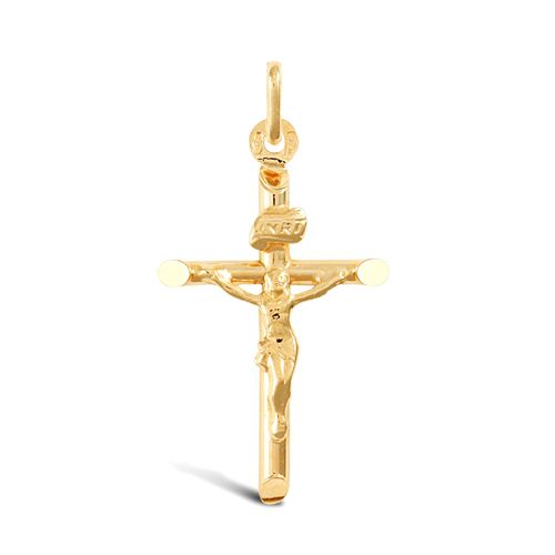 9ct Yellow Gold Plain Crucifix – Imperial Time