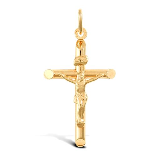 9ct Yellow Gold Plain Crucifix – Imperial Time