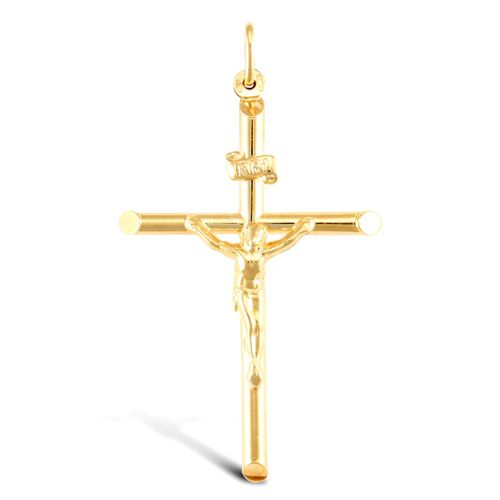 9ct Yellow Gold Plain Crucifix – Imperial Time
