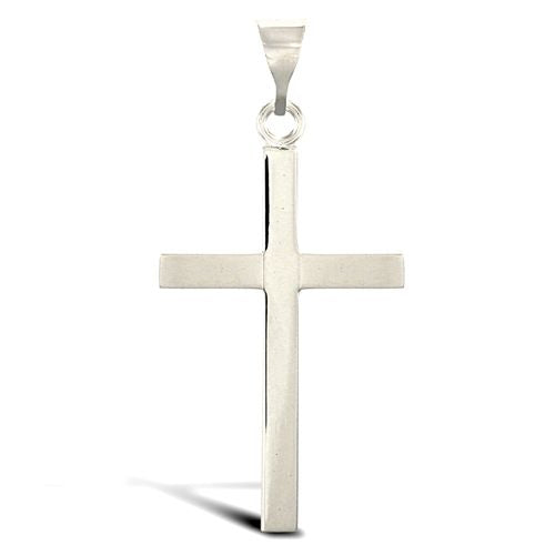 9ct White Gold Solid Cross – Imperial Time
