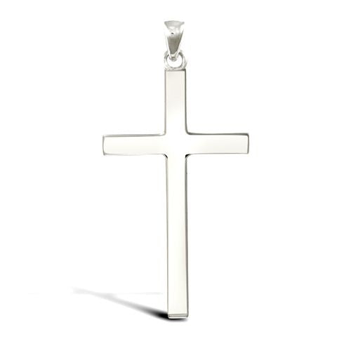9ct White Gold Solid Cross – Imperial Time