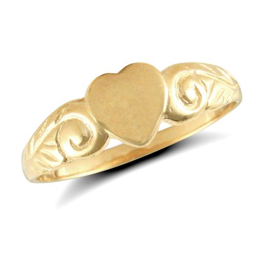 9ct Yellow Gold Heart Ring – Imperial Time