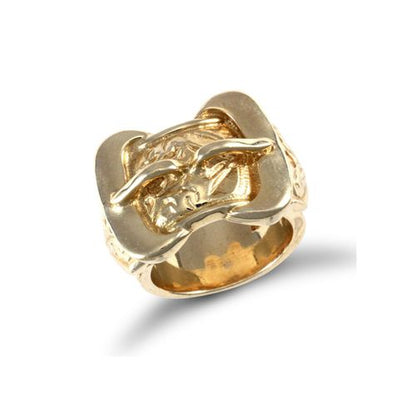 9ct Yellow Gold Double Buckle Ring – Imperial Time