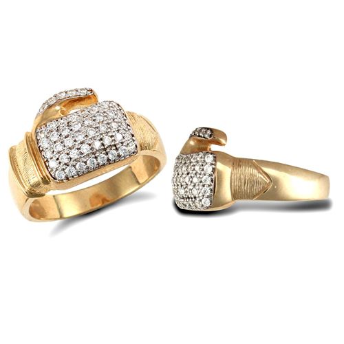 9ct Yellow Gold Cubic Zirconia Boxing Glove Ring – Imperial Time