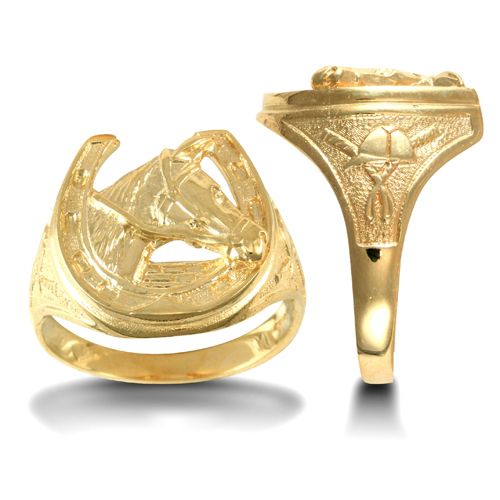 9ct Yellow Gold Horse Shoe Ring – Imperial Time