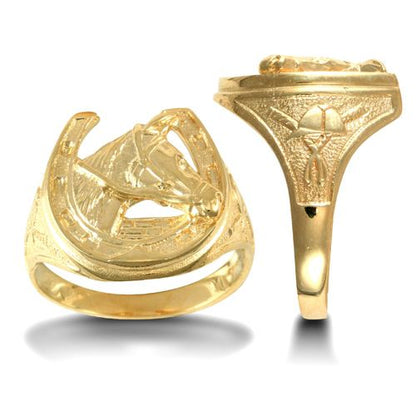 9ct Yellow Gold Horse Shoe Ring – Imperial Time