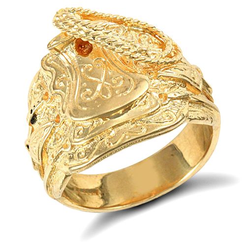 9ct Yellow Gold Saddle Ring – product view