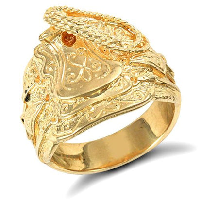 9ct Yellow Gold Saddle Ring – product view
