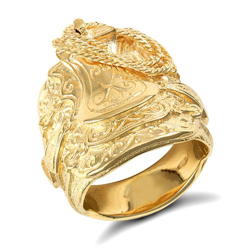 9ct Yellow Gold Saddle Ring – product view