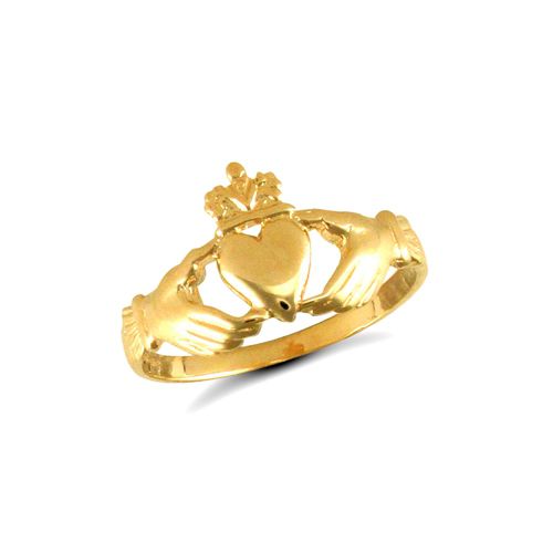 9ct Yellow Gold Claddagh Ring – Imperial Time