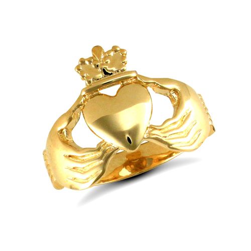 9ct Yellow Gold Claddagh Ring – Imperial Time