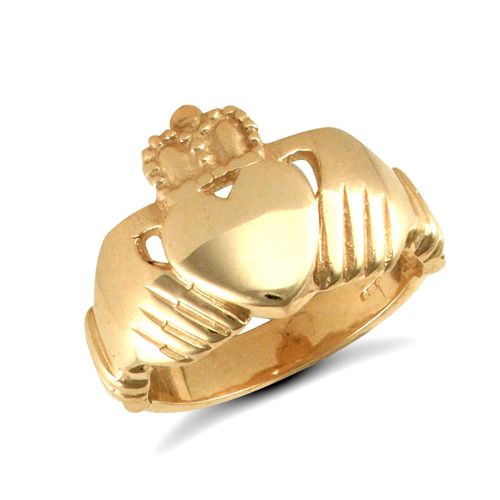 9ct Yellow Gold Claddagh Ring – product view