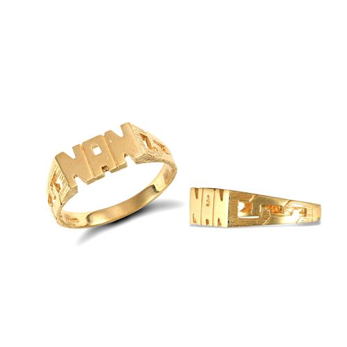 9ct Yellow Gold Nan Id Ring – product view