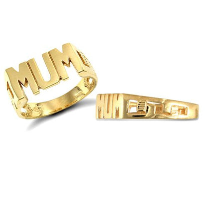 9ct Yellow Gold Mum Id Ring – Imperial Time