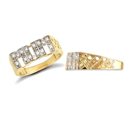 9ct Yellow Gold Cubic Zirconia Mum Ring – Imperial Time