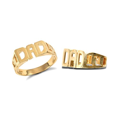 9ct Yellow Gold Dad Ring – product view